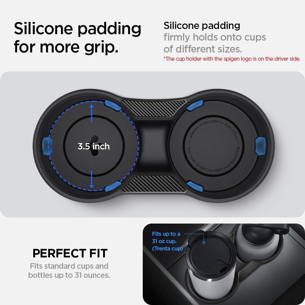 For Tesla Model 3 / Y | Spigen Center Console Cup Holder Insert TO211