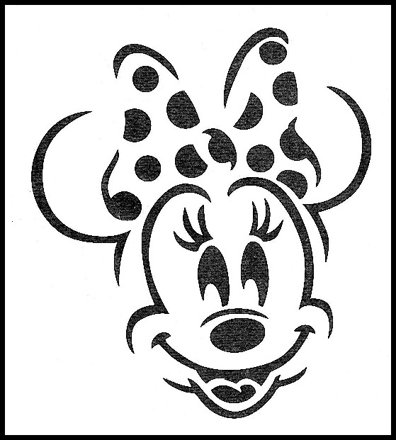 4"x4.5" Clear Plastic Stencil - Minnie (MC434)*****