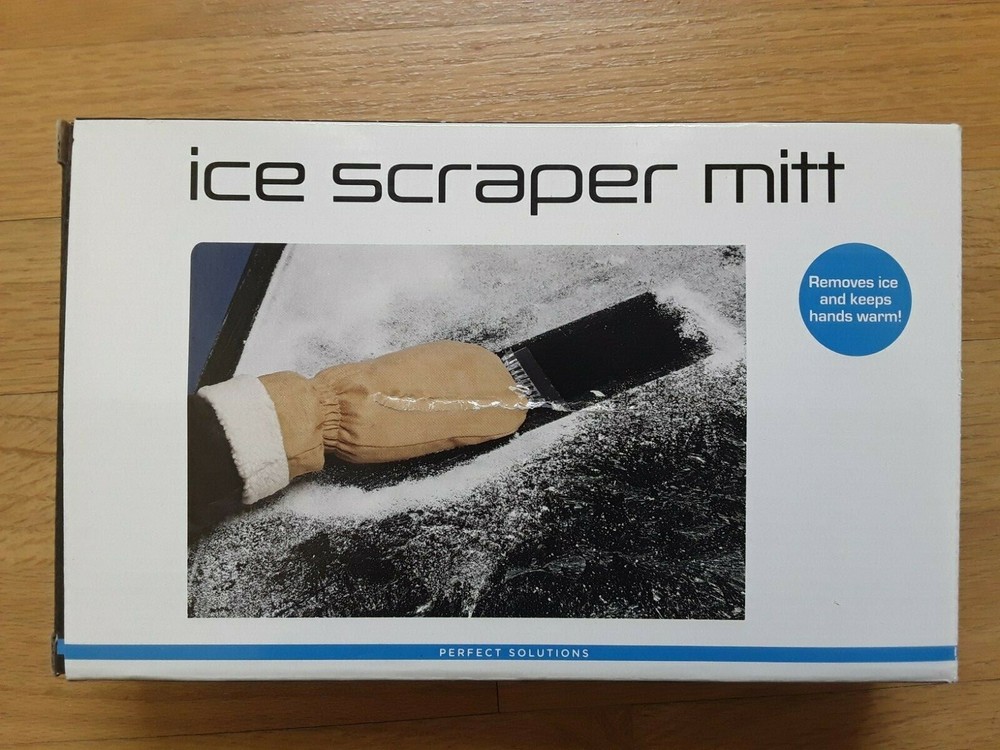PERFECT SOLUTIOJS ICE SCRAPER MITT remove ice & keep hand warm