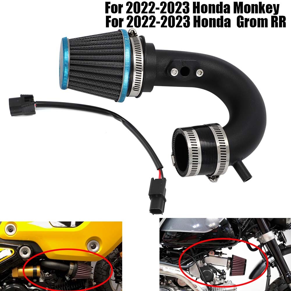 For 2022-2025 HONDA GROM RR BLACK Short Ram Air Intake 2022-25 HONDA MONKEY US