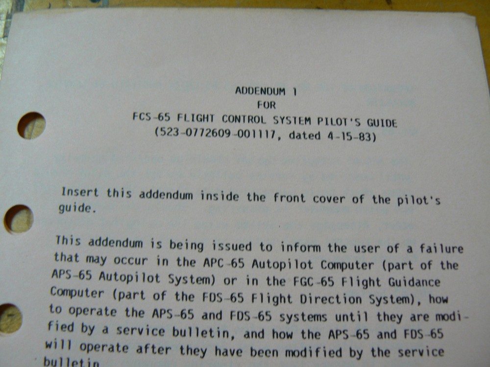 3 Collins FCS-65 Flight-Line Maintenance Video Training Program Handbook Updates