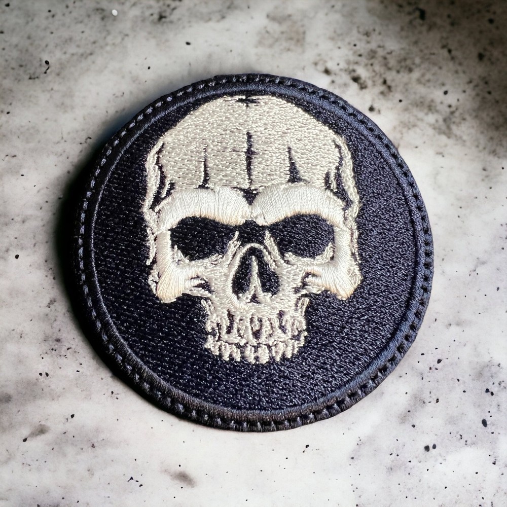 Skull in Circle Iron on Patch