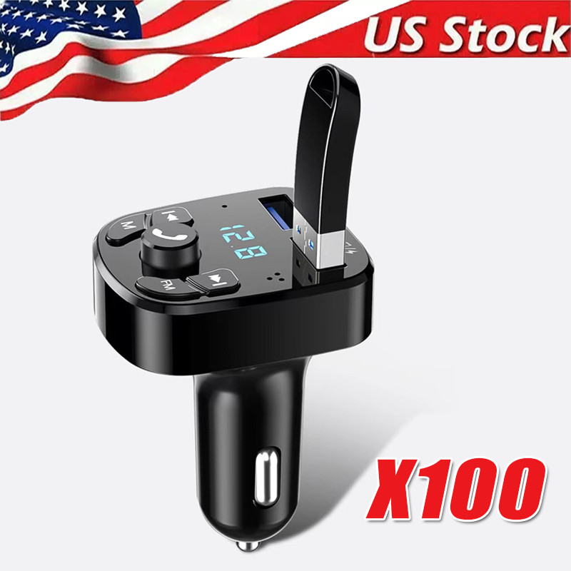 Bluetooth 5.0 Car Wireless FM Transmitter Adapter 2USB PD Charger Hands-Free Lot