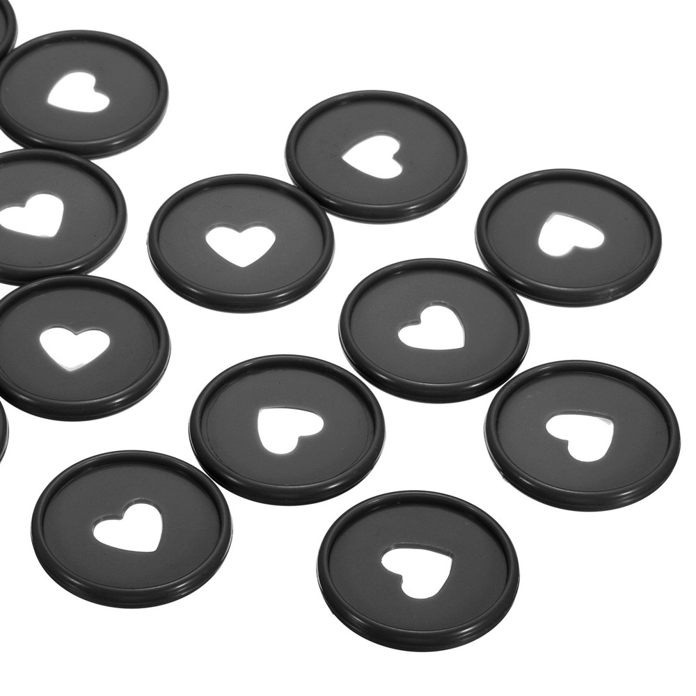 35mm Book Binding Discs 22pcs Discbound Expansion Discs Heart, Black