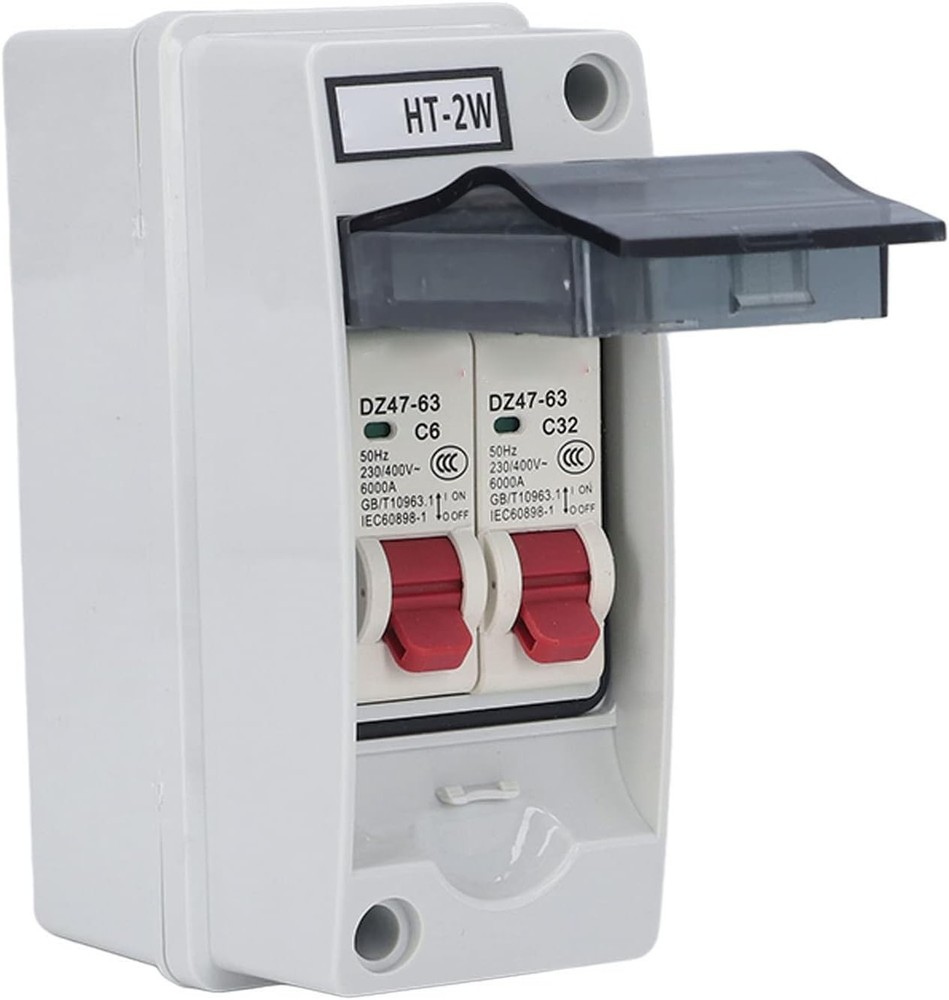 2 Way Distribution Box Circuit Breakers with Case 16A 32A