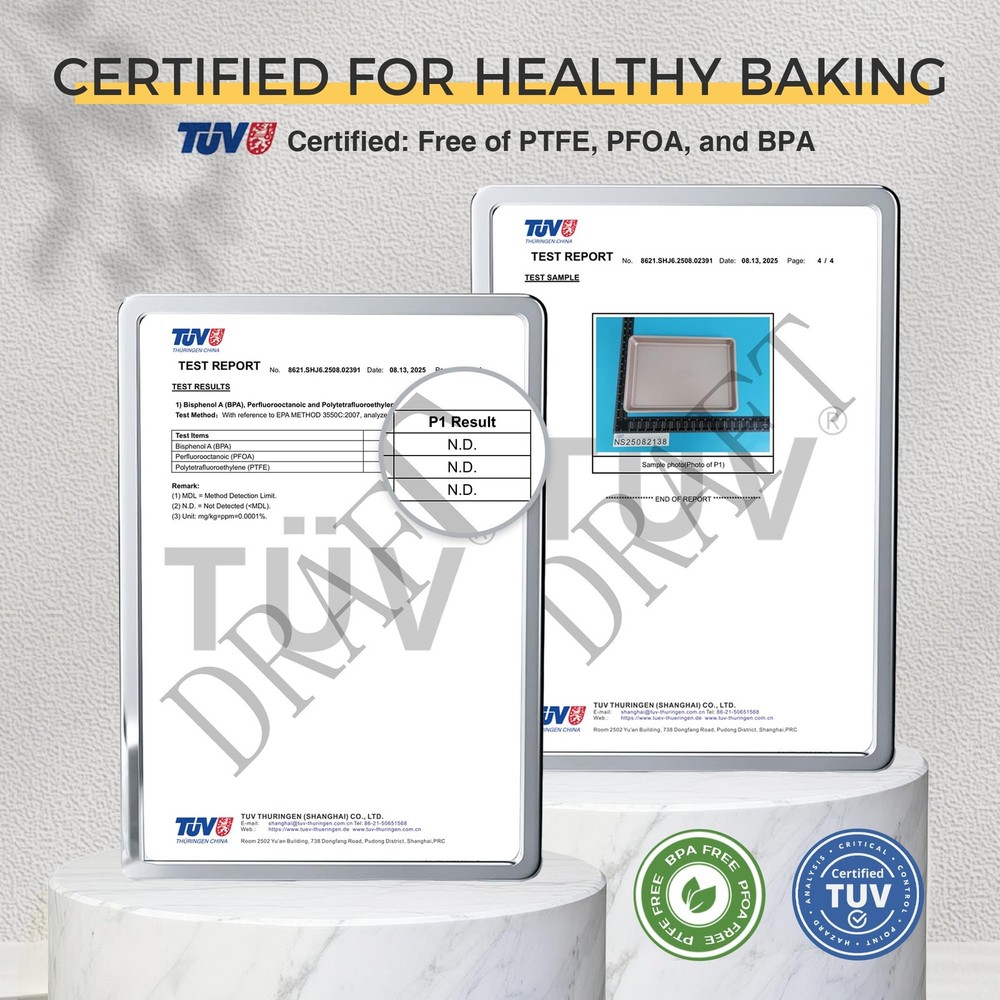 9-Piece Baking Pans Set Nonstick, Stackable Non Toxic Bakeware Sets with Diam...