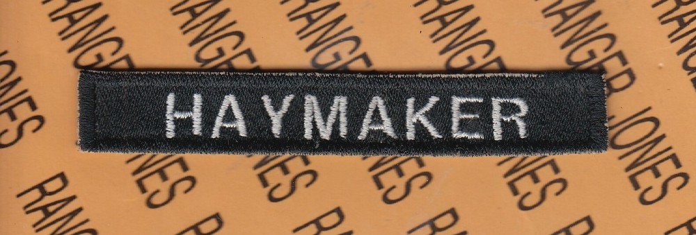 US Army 73rd Armored Bn HAYMAKER Tank Armor 4" tab patch c/e