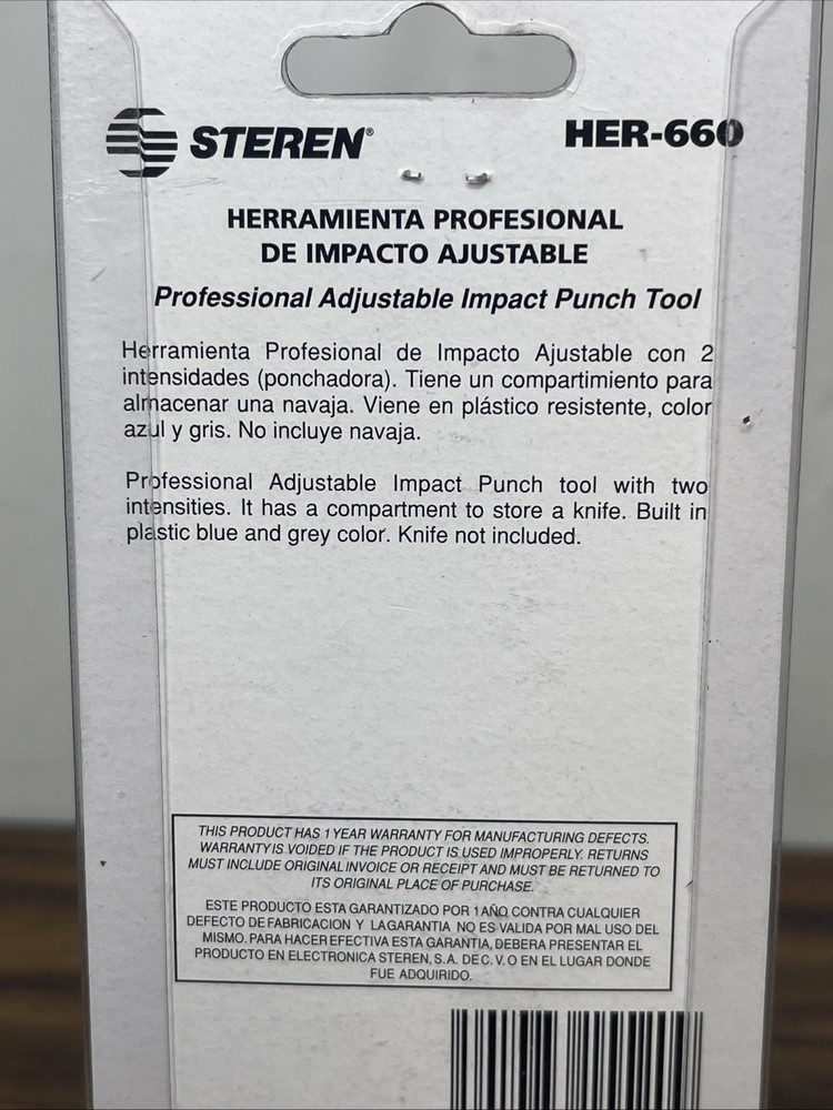 Steren Adjustable Impact Punch Down Tool (blade sold separately) HER-660