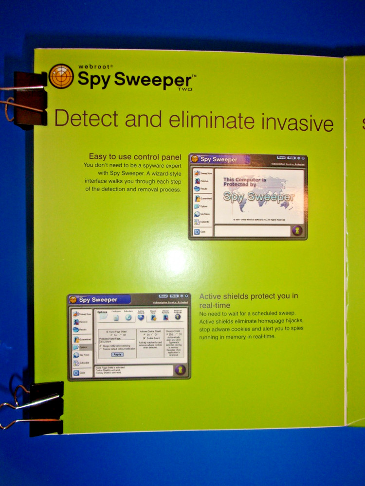 WEBROOT Spy Sweeper 2003 Webroot Software Inc. Windows 98, 2000, ME, XP
