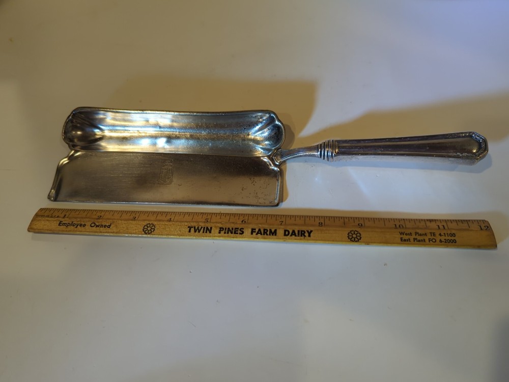 Vtg Silver Plate Crumb Catcher Hotel Morton