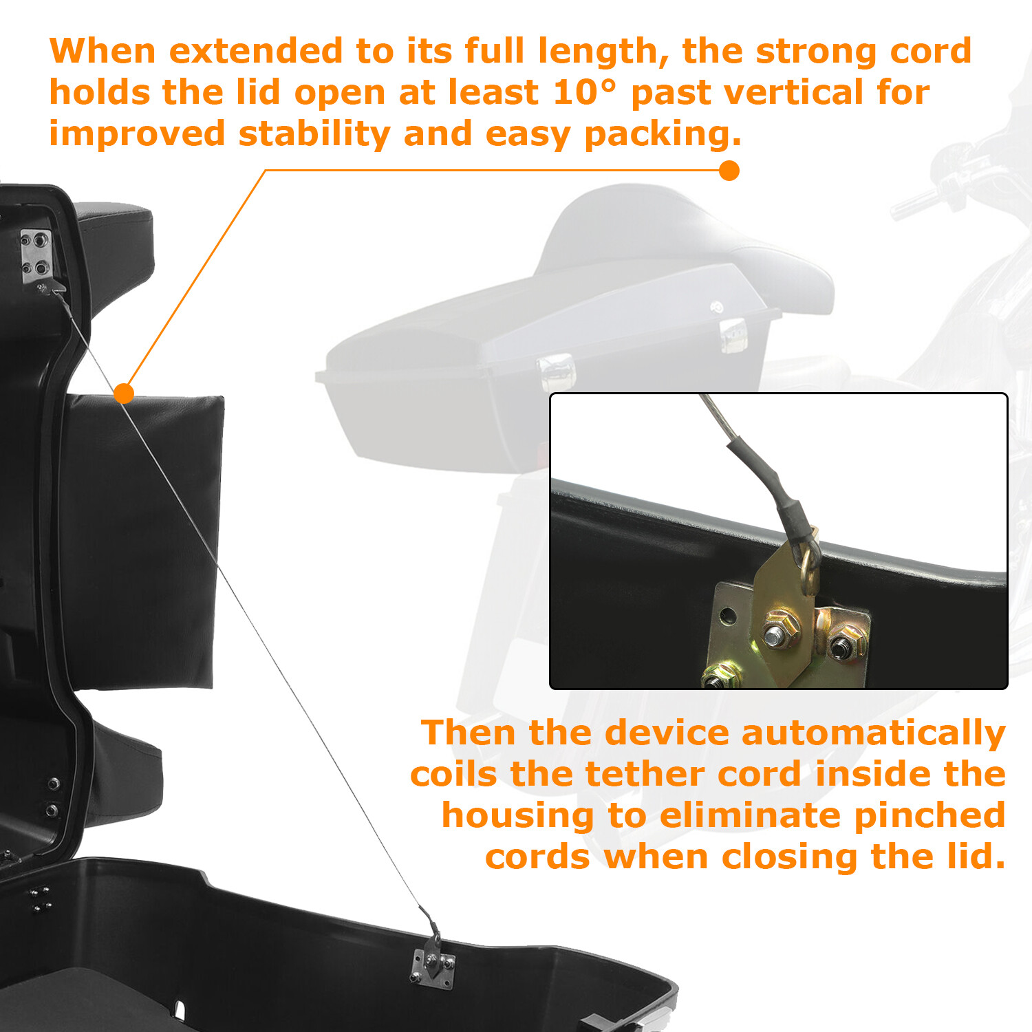 Chopped Luggage Trunk For 1997-2013 Harley Davidson Touring Street Electra Glide