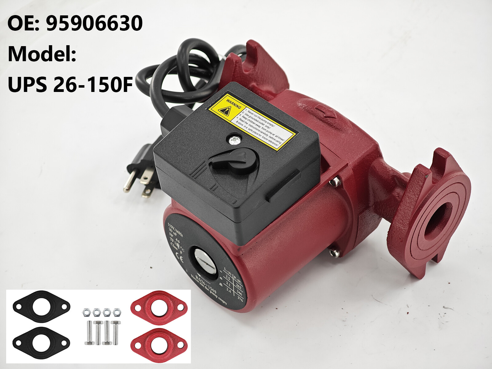 For Grundfos 95906630 UPS26-150F Cast Iron Circulator Pump 115V 1/3 HP Cast Iron