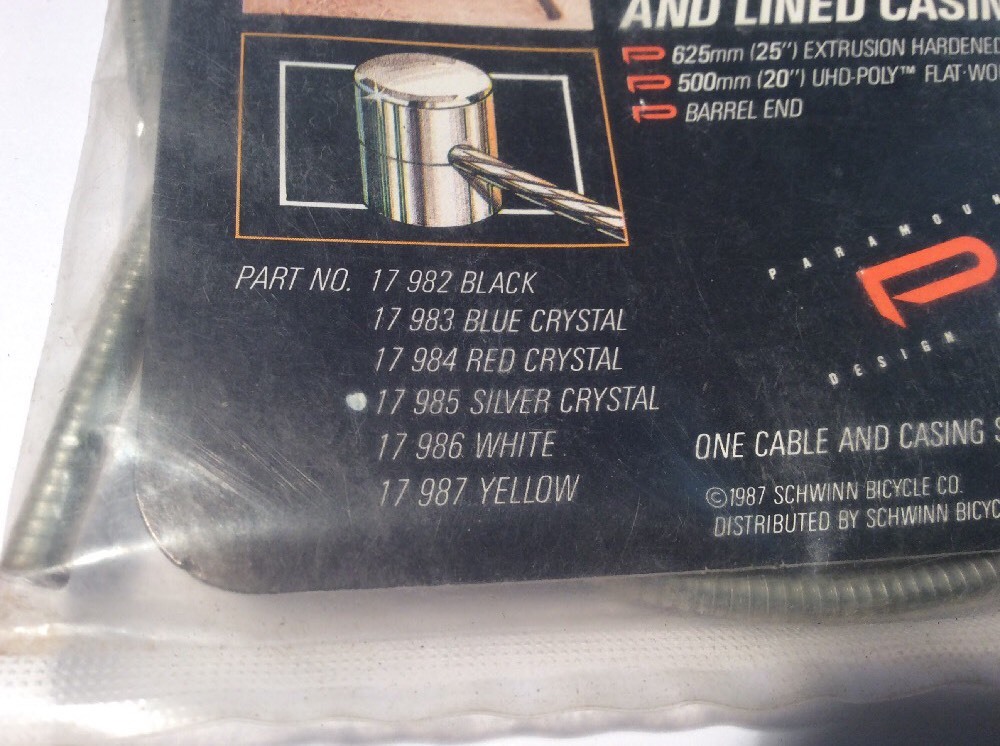Paramount ATB Oversized Front Brake Cable and Lined Casing 17 985 Silver Crystal