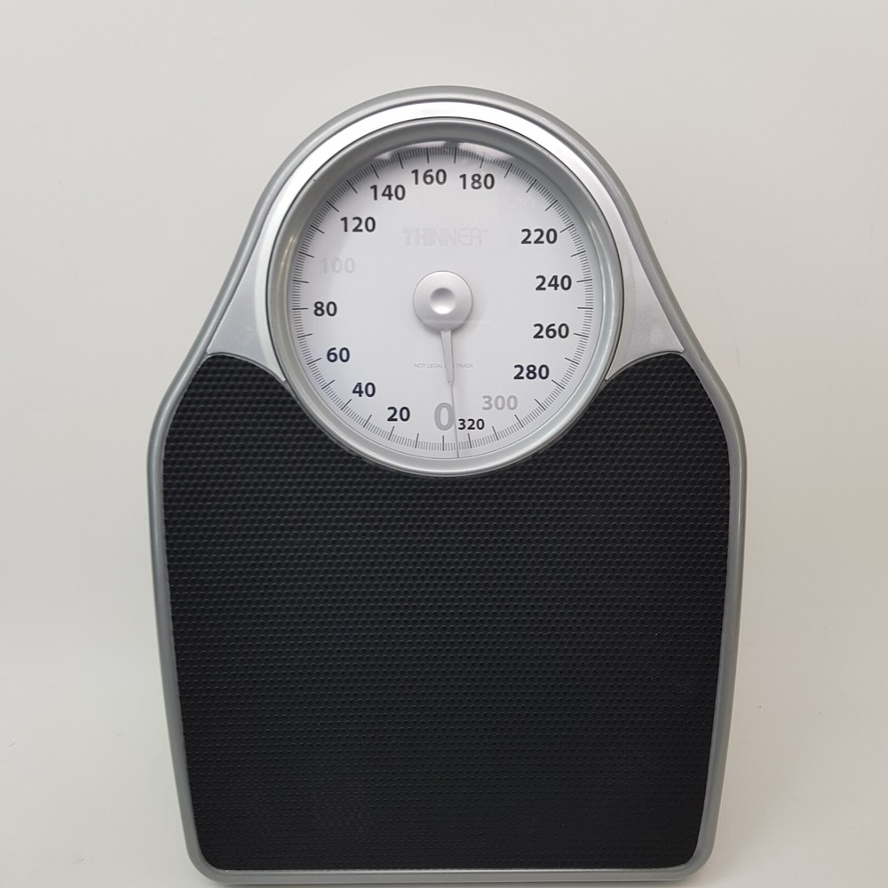 Thinner Extra-Large Dial Analog Precision Bathroom Scale, Body Weight 330 lb