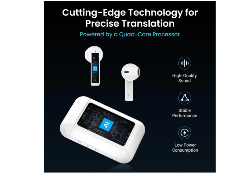 Wooask® A8 AI Language Translator Earbuds Powered by ChatGPT