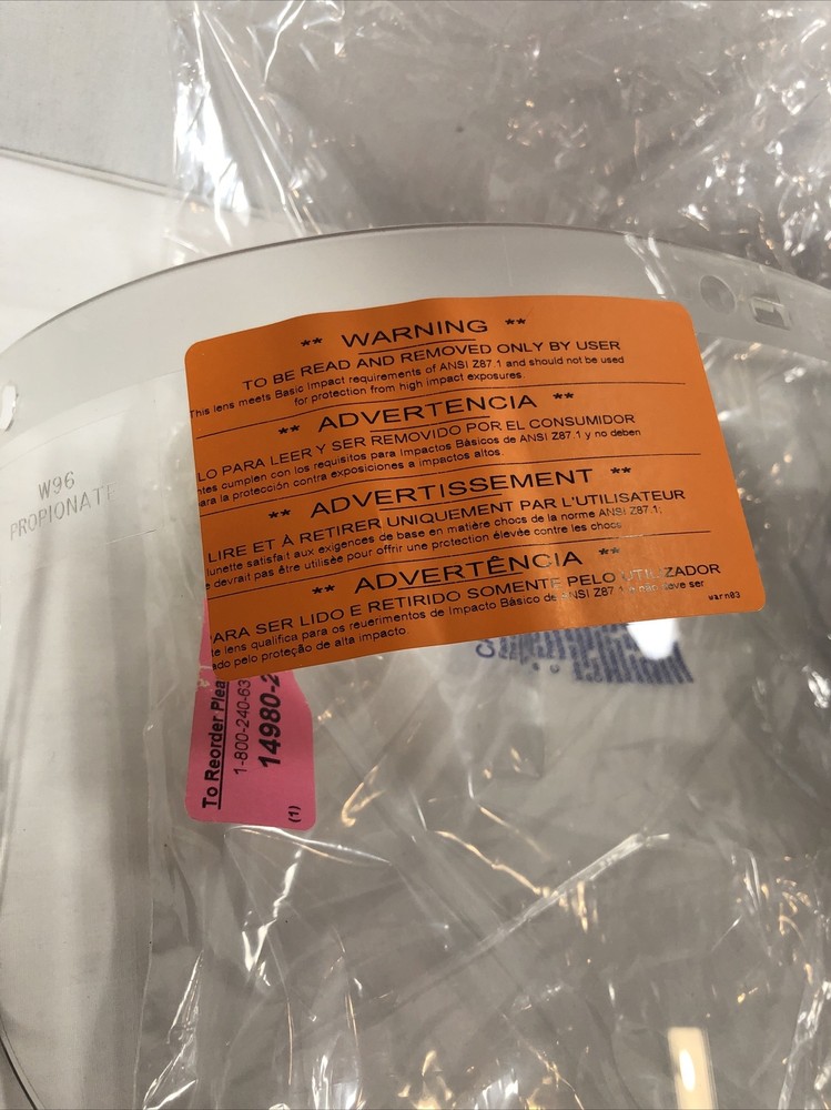 Tuff Master Face Shield Headgear - Ratchet Adjustment With Clear Shield- NEW