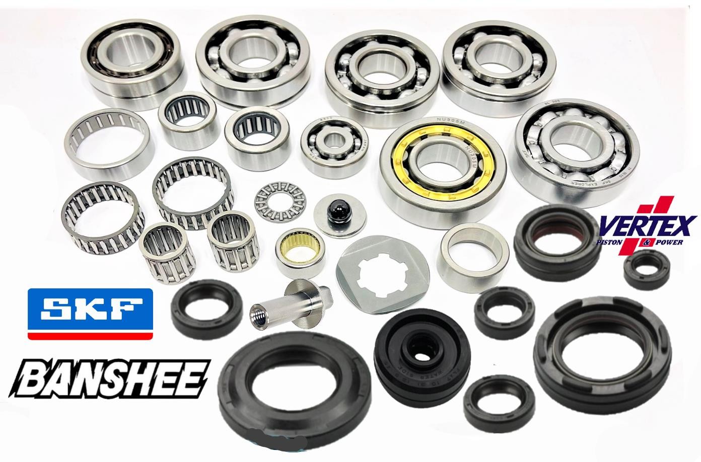 Banshee Bottom End Bearings Crank Trans Complete Motor Crankcase Bearing Kit Set