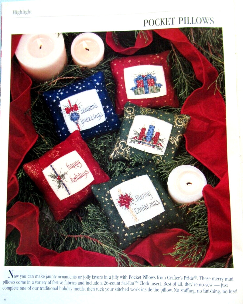 Patchwork Snowman Pals Assorted Christmas Greetings CROSS STITCH PATTERNS