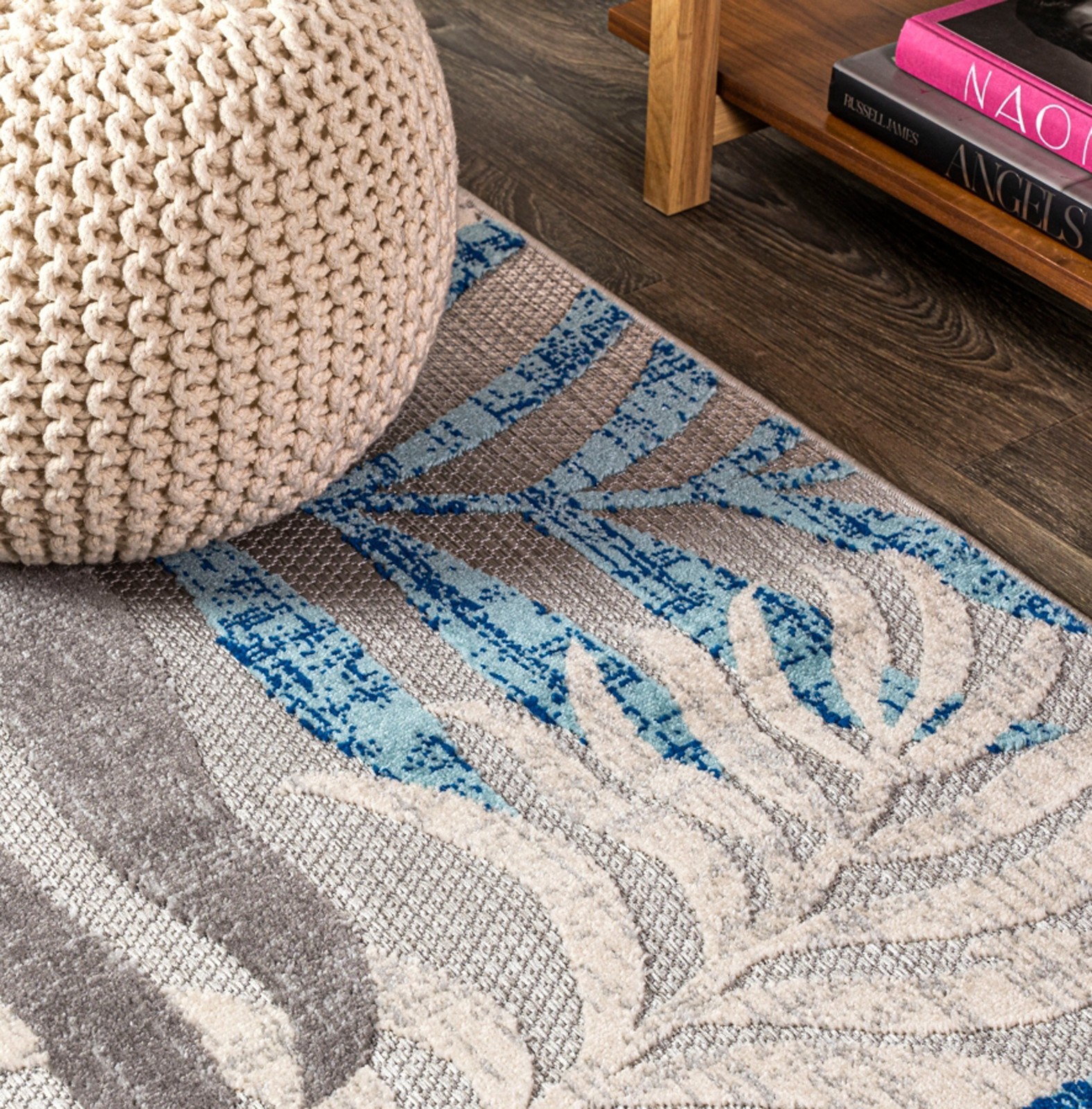 Jonathan Y Tropics Palm Leaves 5'x8' Indoor Outdoor Area Rug Patio Deck