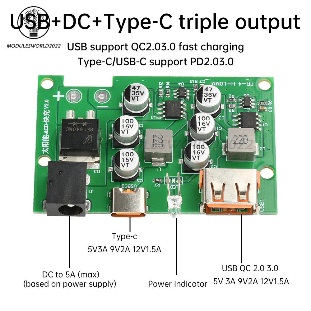 Solar Controller Solar Panel Voltage Regulator QC PD Fast Charging Solar Charger