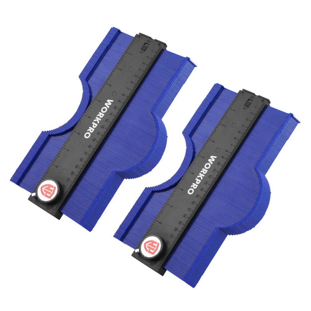 WORKPRO 2-PACK 10" Connectable Contour Gauge ABS plastic Duplicators with Lock