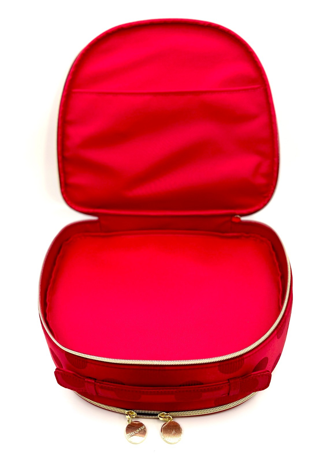 New! Estee Lauder Makeup Train Case Bag Double Zipper with Handle