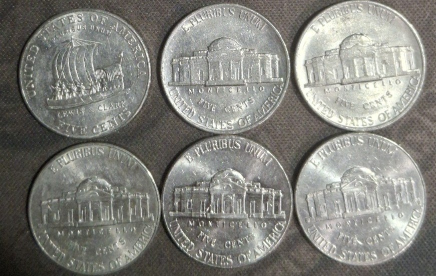 Uncirculated Condition Nickel Roll, Random Dates