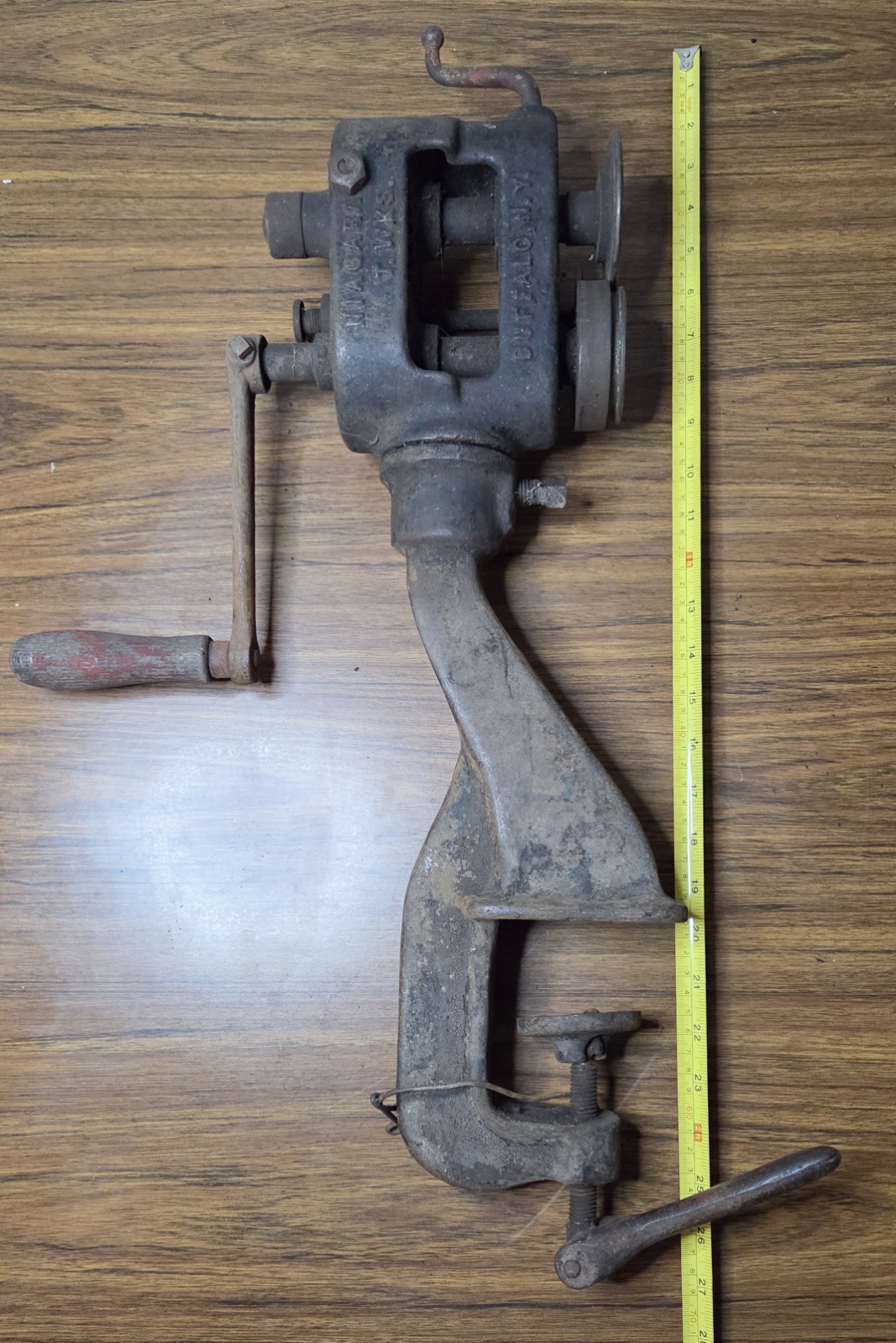 Antique Niagara Tool Works Sheet Metal Bead Roller Crimper Hand Crank Buffalo NY