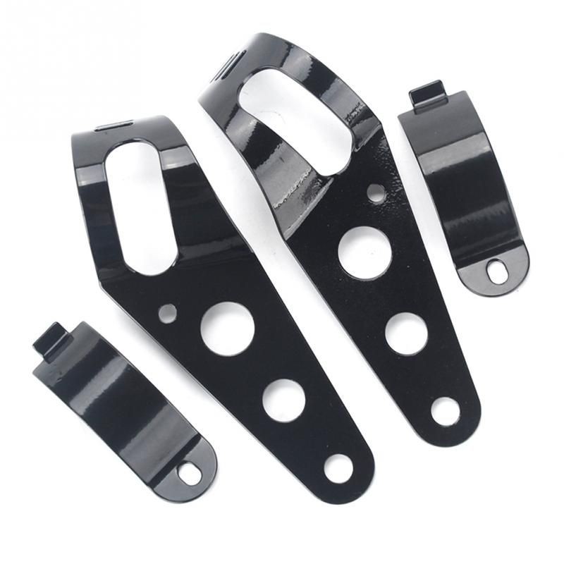 Universal Motorcycle Headlight Mount Brackets Fork Clamp for Chopper Cafe Racer