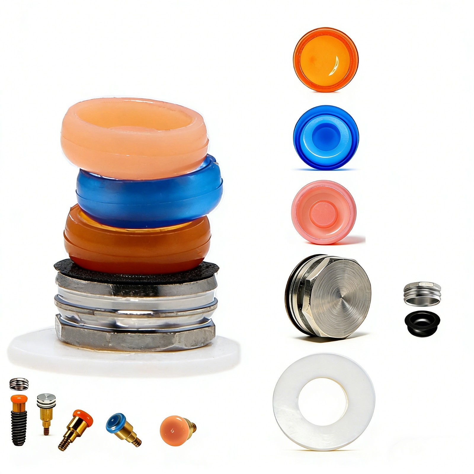 US Dental ZEST Locator Standard Extended Range Male Cap Black Processing Inserts