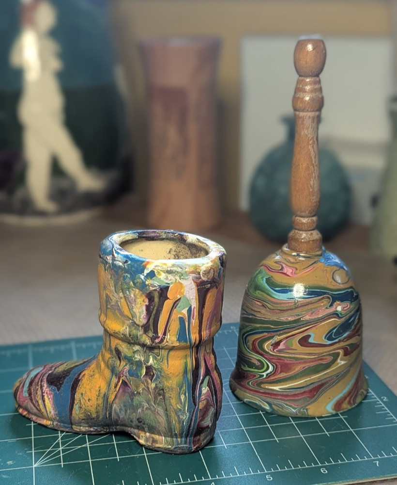 Flo Painted Bell and Boot Lot