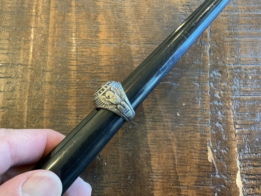 ORIGINAL WWII USAAC USAC WING PROP / EAGLES SHIELD STERLING RING