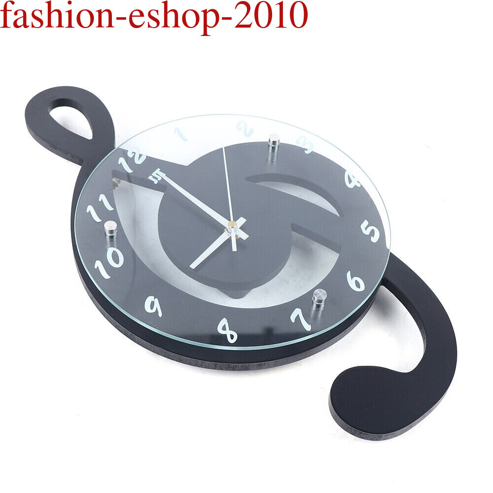 Silence Wall Watch Clock Musical Note Wall Clock Creative Office Home Decor USA