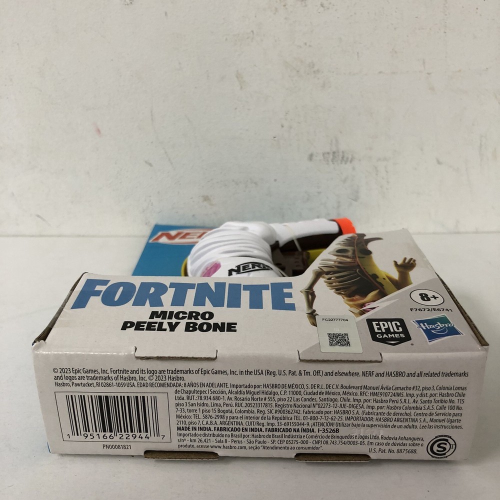 NERF Microshots Micro Peely Bone Dart Blaster Toy