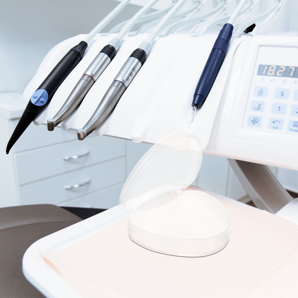 2 Pcs Teeth Organizer Denture Case Lightweight Portable Retainer