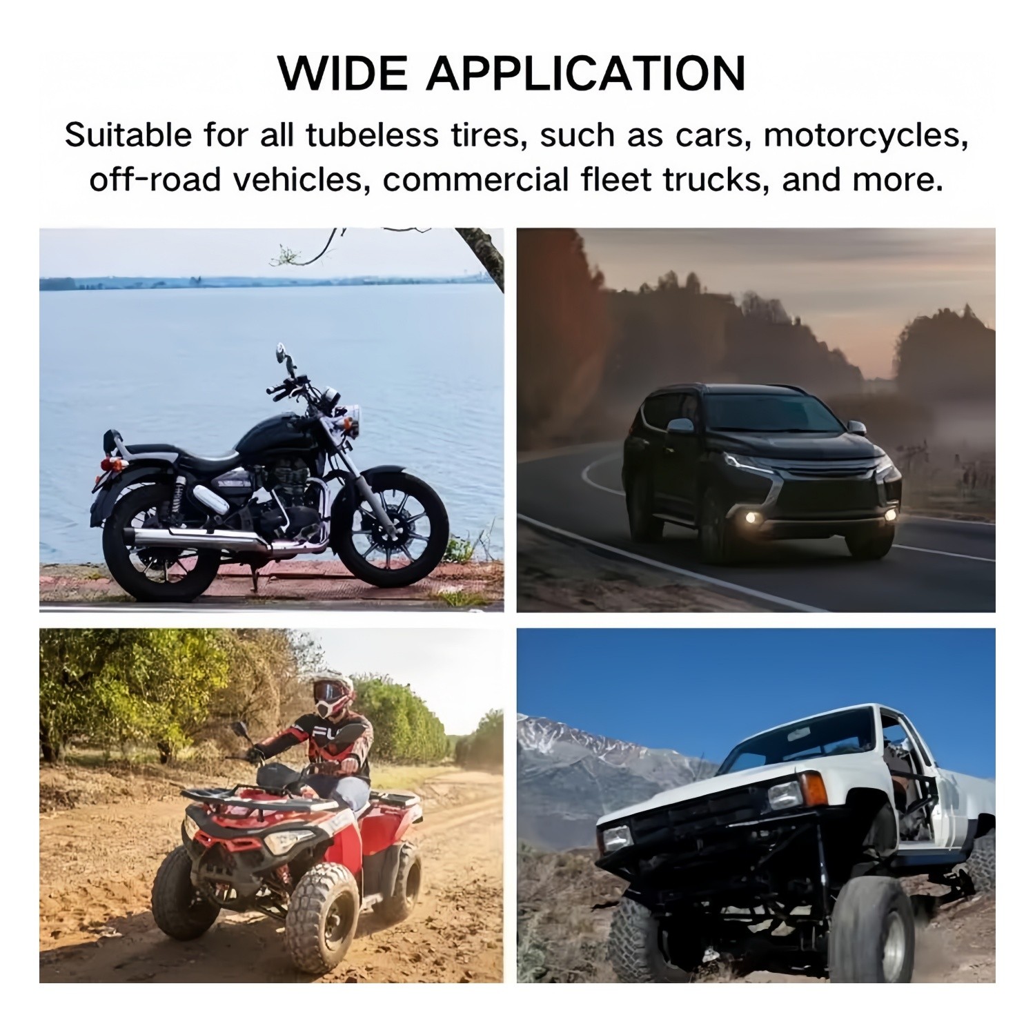 Tire Plugger Tubeless Tire Wheel Repair Gun Kit Mushroom Plug Probe Nozzle NEW