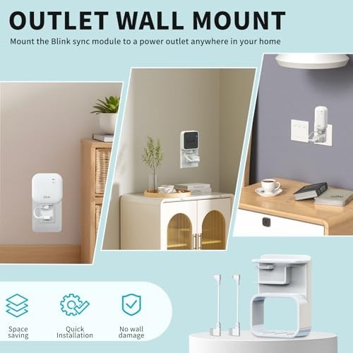 Outdoor Security Camera Housing & Mounting Bracket, 3-Pack, 360° Adjustable, Whi
