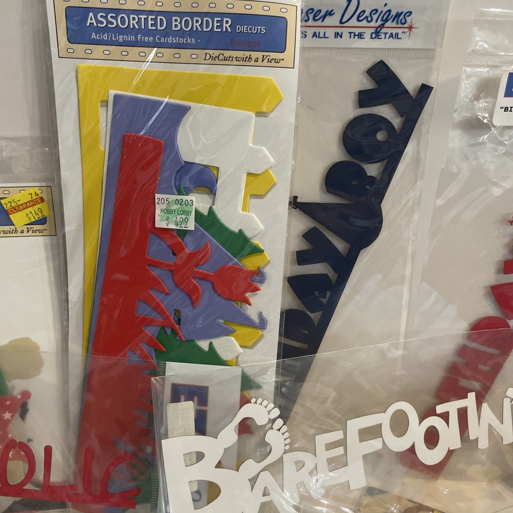 Assorted Crafting Lot Die Cuts Stencils