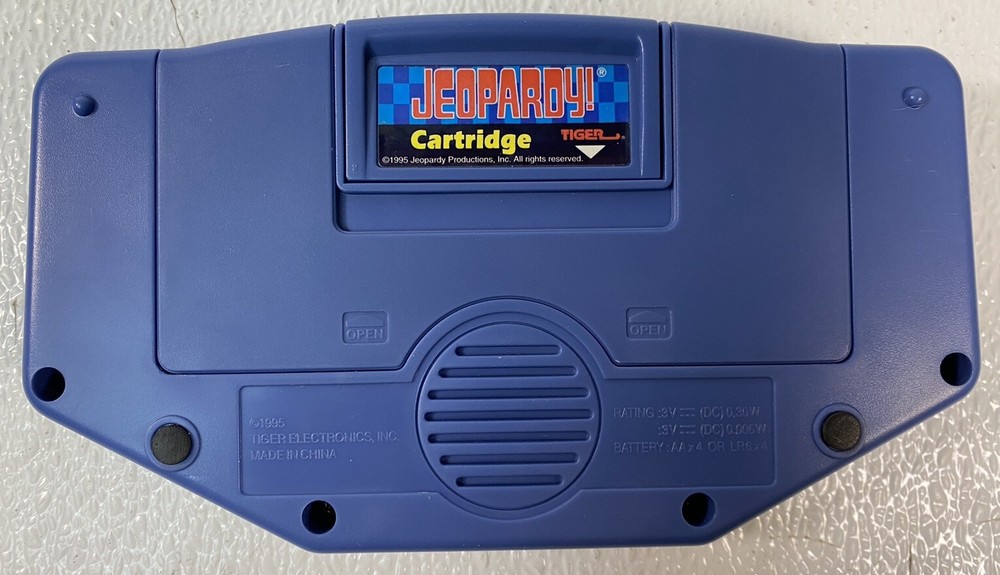 1995 Tiger Electronics Talking Jeopardy Handheld Game Cartridge Answer Booklet