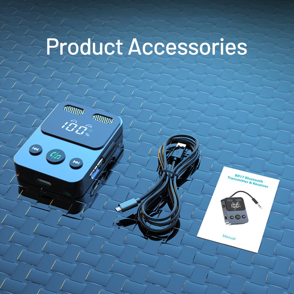 2-in-1 Wireless Bluetooth AUX Audio Receiver Adapter Car Accessories Universal