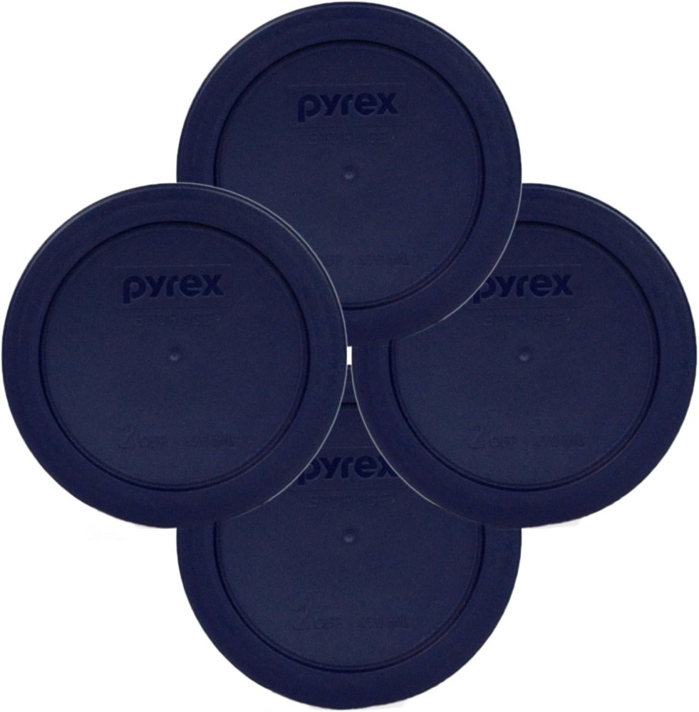 Durable 2-Cup Blue Food Storage Lids 4-Pack - Snap Closure & Versatile Usability