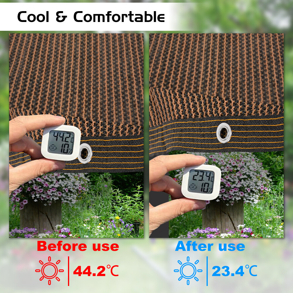 Sun Shade Sail Canopy Shelter Patio Yard Pool Mesh Cover Outdoor UV Protection