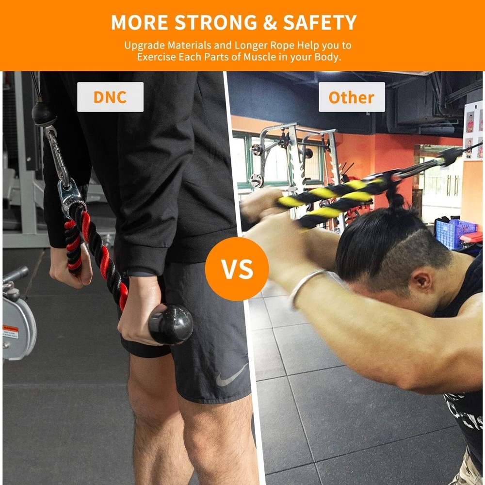 Double D Row Handle Cable Attachment Weight Workout Machine Gym LAT Pull Down V