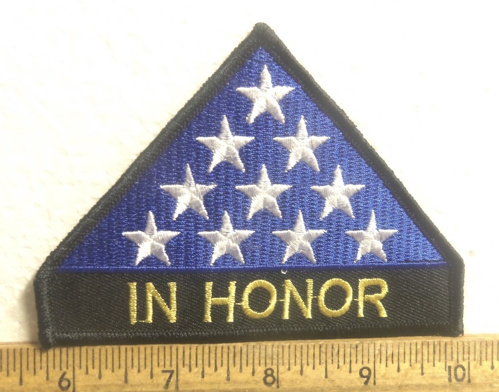 In Honor with Stars Embroidered Patch