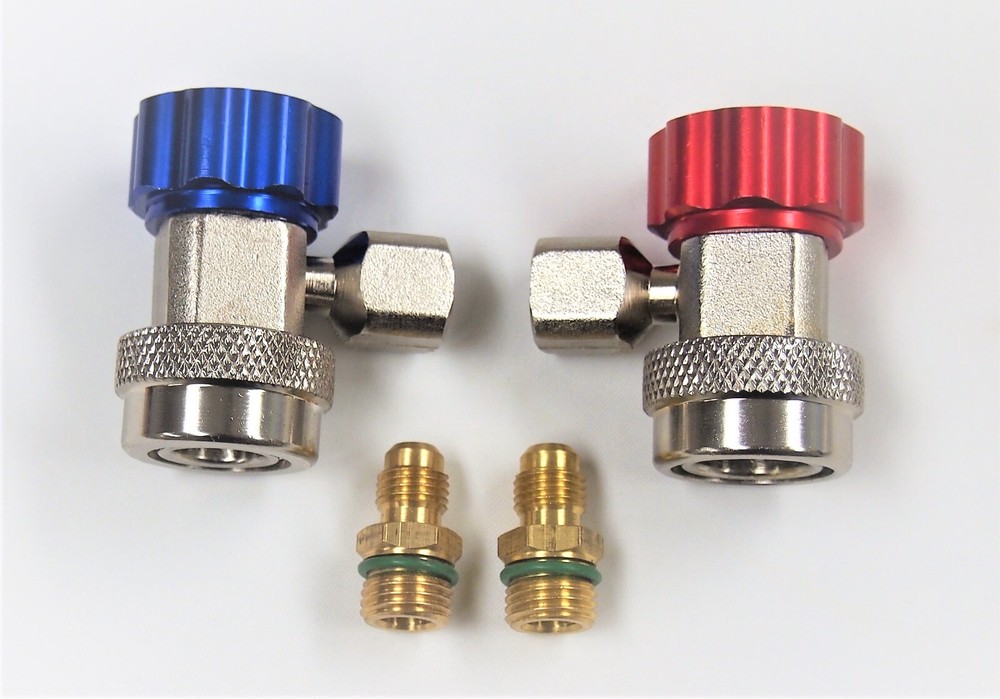 R134a Quick Coupler Adapter Adjustable High Low Side AC HVAC Conversion Kit US