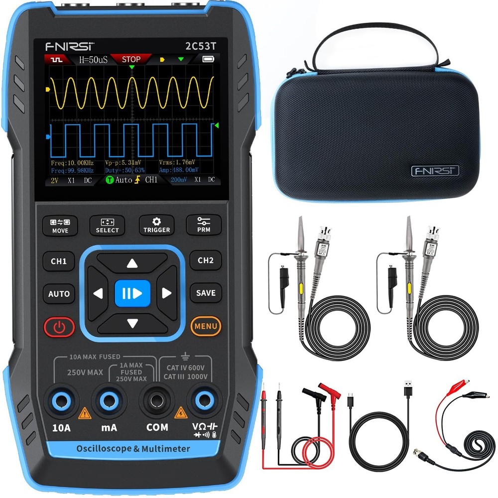 Advanced Oscilloscope with 4.5-Digit Display and Continuity Measurement Function