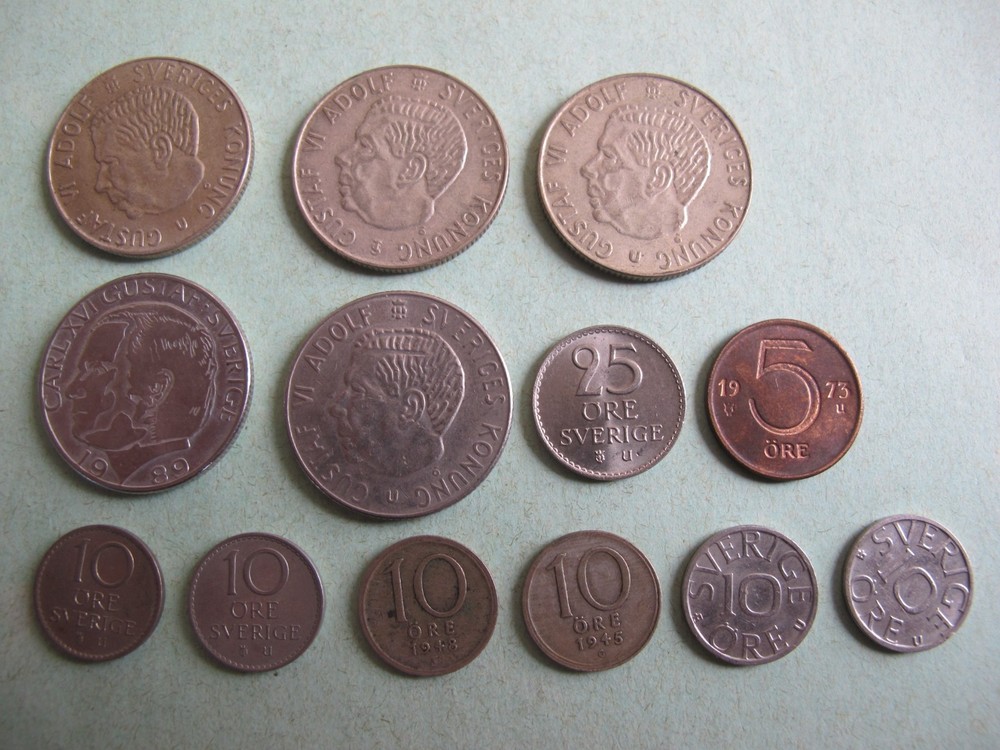 13 Sweden Coins