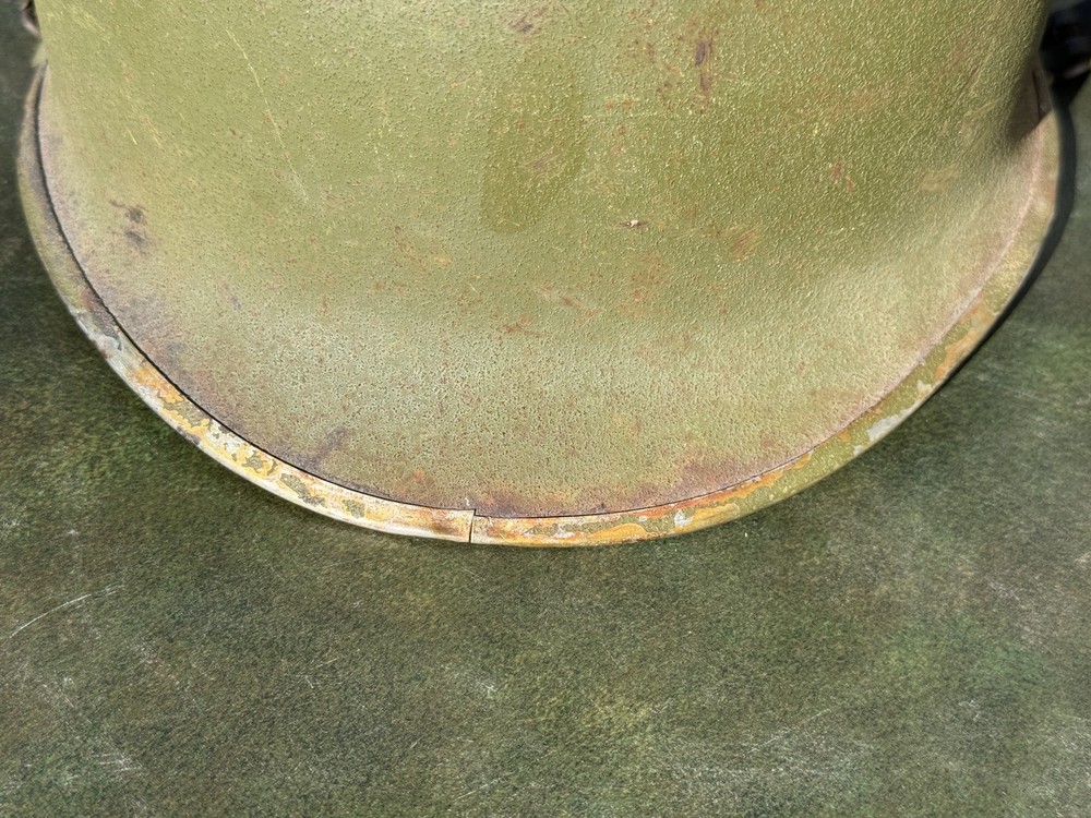 Original WW2 US M1 Helmet Front Seam