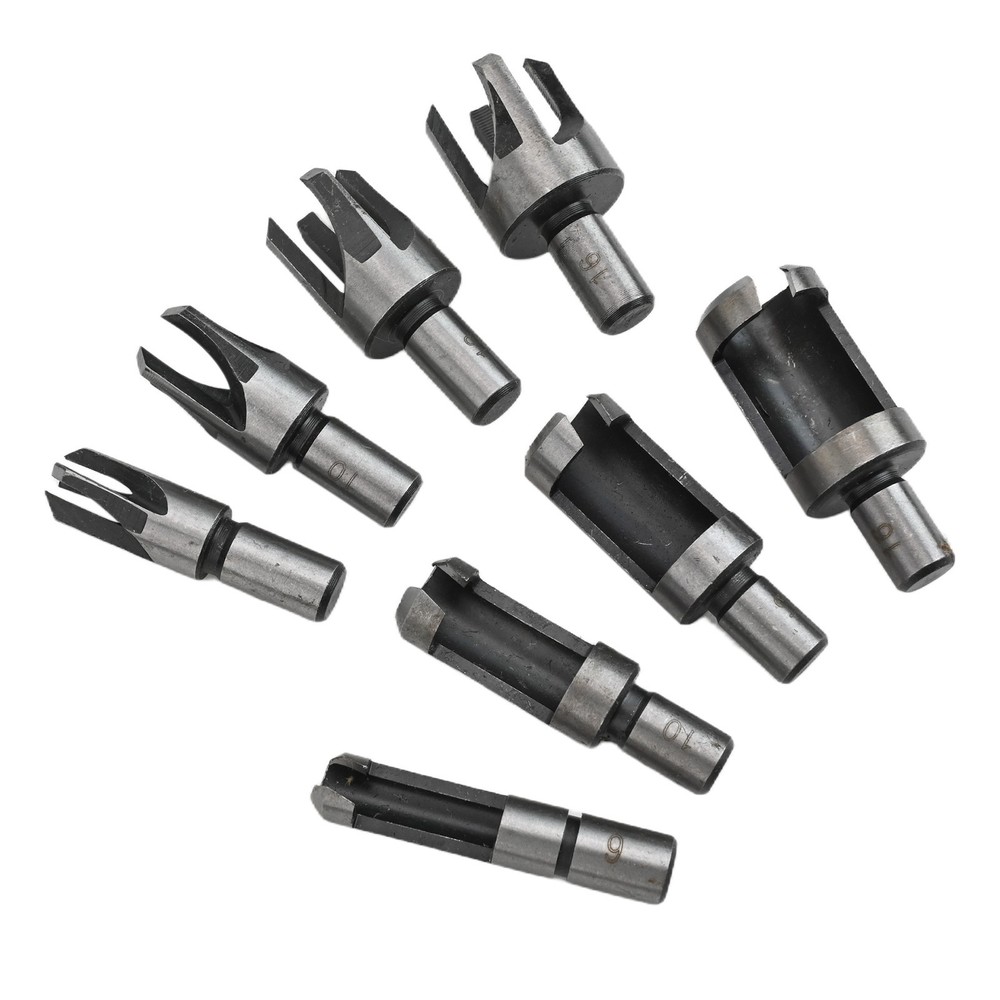 Four Flute Design Dowel Drill Bits Set High Efficiency Woodworking Tool 8Pcs