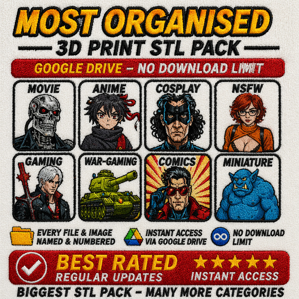 50,000+ 3D Machine Patterns Design Collection in STL